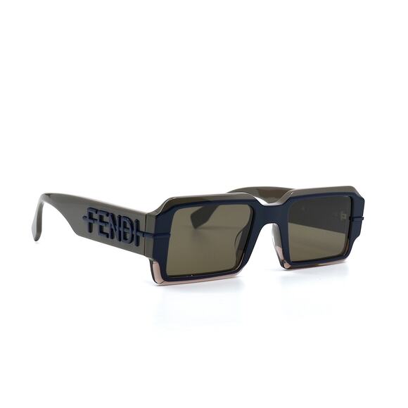 NEW! FENDI FE40073U 50E BROWN BLUE MEN'S AUTHENTIC SUNGLASSES MADE IN ITALY - Picture 6 of 12